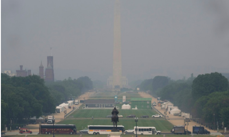 Canadian Haze Drives Washington DC Residents Indoors